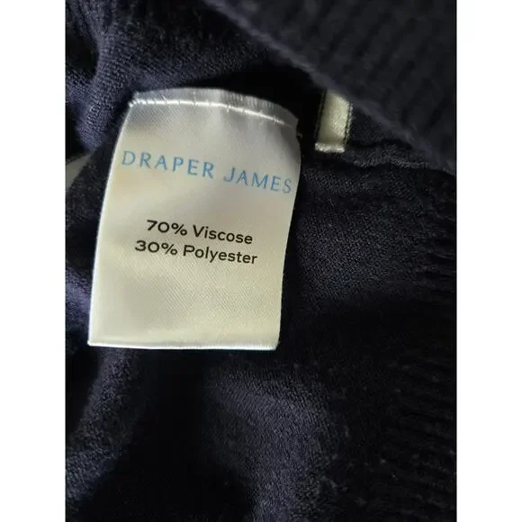 Draper James "Reese Witherspoon" Heart Striped Dark Blue Sweater Large - Picture 6 of 8